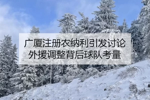 广厦注册农纳利引发讨论 外援调整背后球队考量